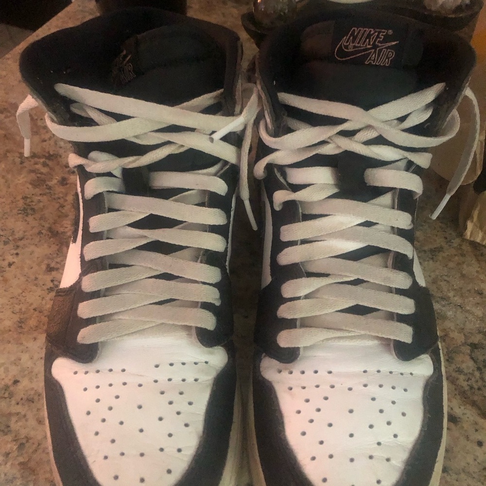 Nike Air Force One Jordans Men’s Black & White High-Top